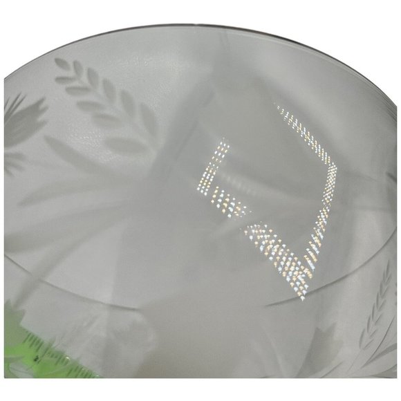 Vintage Engraved Floral Crystal Candy Dish with Lid Clear Glass READ - Picture 10 of 14